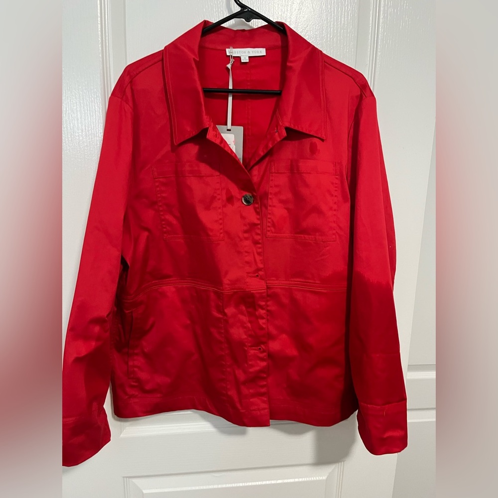 Preston and York Blazer Jacket Red New Size 16
